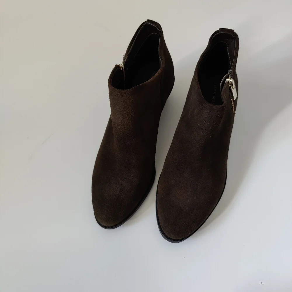 Taryn Rose Sabrina Loden Suede Ankle Bootie
